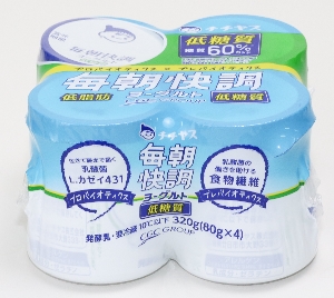 CGCチチヤス 毎朝快調ヨーグルト 低糖質【水色パッケージ】 80g×4