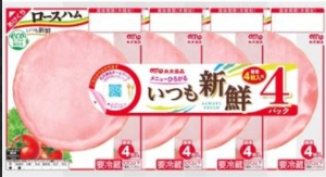 丸大食品 いつも新鮮ロースハム　４連 4枚&times;4パック