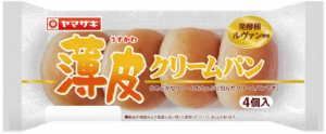 ヤマザキ 薄皮 クリームパン 4個